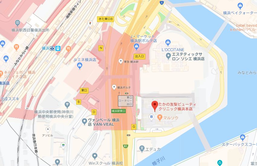 たかの友梨横浜本店地図