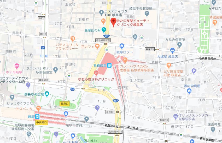 たかの友梨岐阜店地図