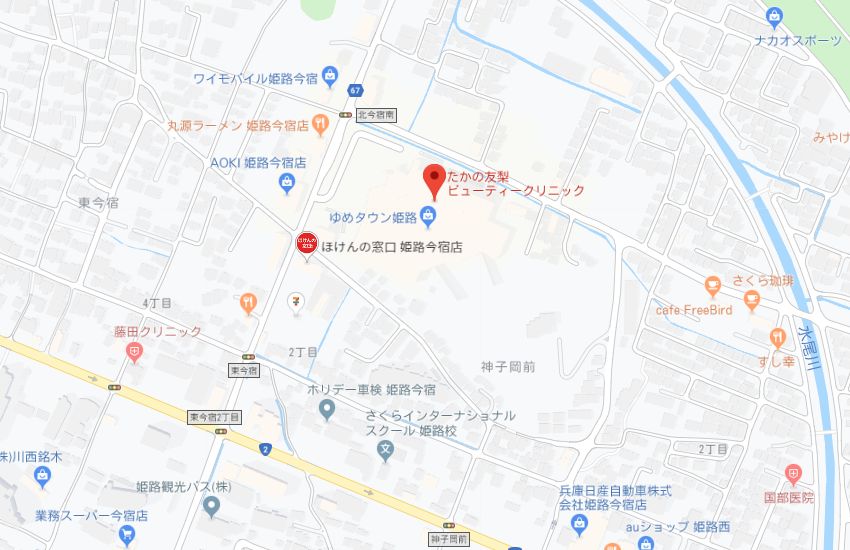 たかの友梨姫路店地図