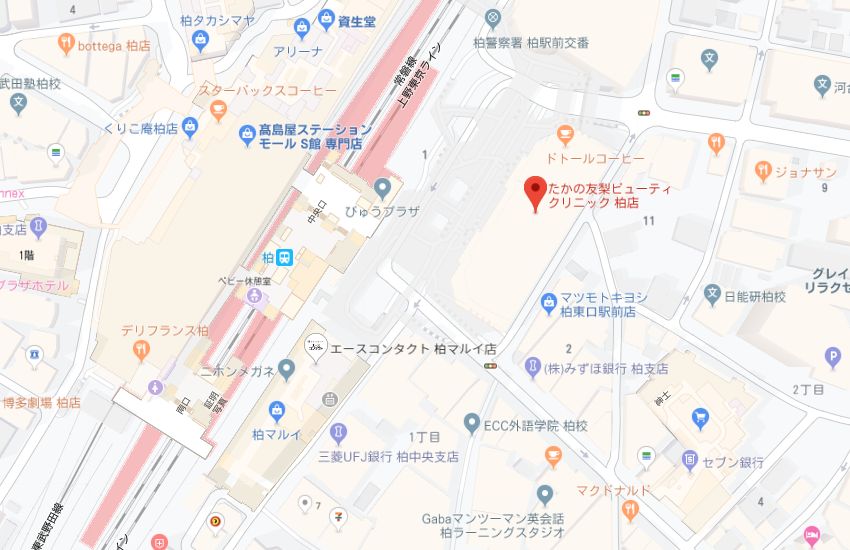 たかの友梨柏店地図