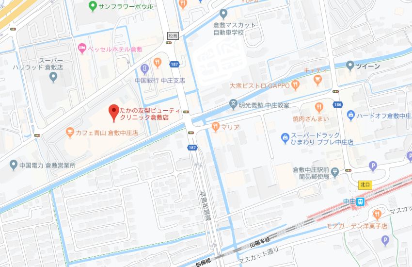 たかの友梨倉敷店地図