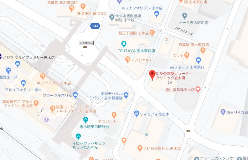 たかの友梨志木店地図