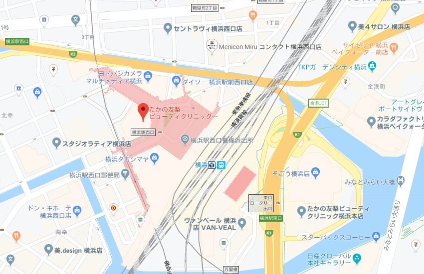 たかの友梨横浜ベイシェラトンホテル店地図